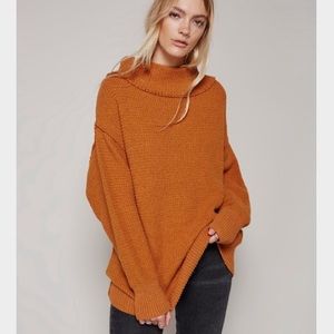 Oversized free people livvy cowl neck sweater